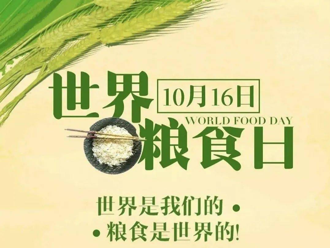 迎接第43個(gè)世界糧食日，今天你節(jié)約糧食了嗎？